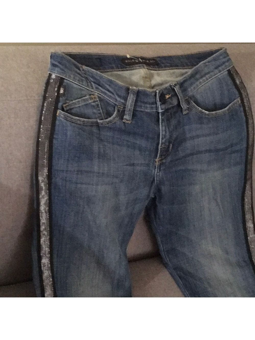 Rock & Republic Jeans women’s size 6 Berlin cool silver black side stripes